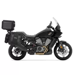   Set complet SHAD TERRA TR40 adventure saddlebags și SHAD TERRA negru aluminium 55L topcase, inclusiv kit de prindere SHAD Harley Davidson Pan America 1250