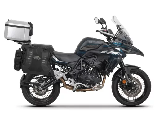 Set complet de genti laterale adventure SHAD TERRA TR40 si topcase din aluminiu SHAD TERRA 55L, incluzand kitul de montaj SHAD Benelli TRK 502 X