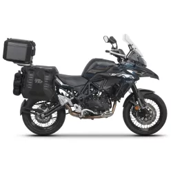   Complete set of SHAD TERRA TR40 adventure saddlebags and SHAD TERRA BLACK aluminium 55L topcase, including mounting kit SHAD Benelli TRK 502 X