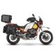 Complete set of SHAD TERRA TR40 adventure saddlebags and SHAD TERRA BLACK aluminium 55L topcase, including mounting kit SHAD MOTO GUZZI V 85 TT
