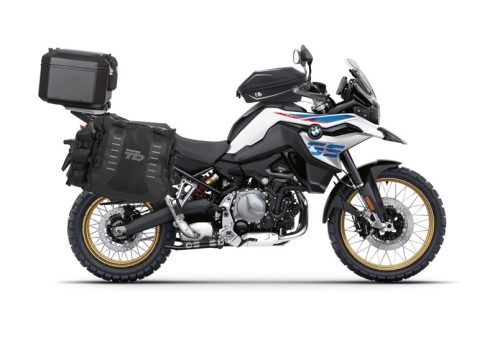 Set of SHAD TERRA TR40 adventure saddlebags and SHAD TERRA aluminium top case TR55 PURE BLACK, including mounting kit SHAD BMW F750GS/F850GS/ADVENTURE
