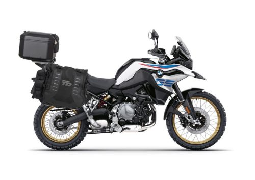 Set of SHAD TERRA TR40 adventure saddlebags and SHAD TERRA aluminium top case TR55 PURE BLACK, including mounting kit SHAD BMW F750GS/F850GS/ADVENTURE