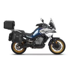   Set of SHAD TERRA TR40 adventure saddlebags and SHAD TERRA aluminium top case TR55 PURE BLACK, including mounting kit SHAD CF MOTO 800MT