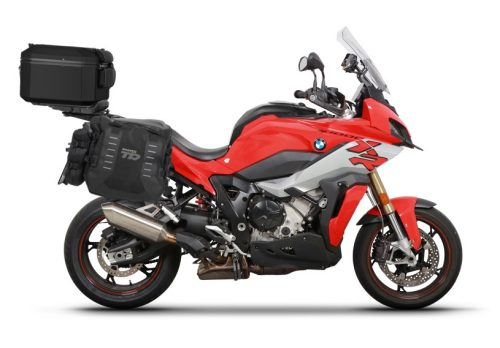 Set of SHAD TERRA TR40 adventure saddlebags and SHAD TERRA aluminium top case TR55 PURE BLACK, including mounting kit SHAD BMW S1000XR