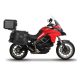 Set of SHAD TERRA TR40 adventure saddlebags and SHAD TERRA aluminium top case TR55 PURE BLACK, including mounting kit SHAD DUCATI MULTISTRADA 950/950S/1200/1260