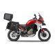 Set of SHAD TERRA TR40 adventure saddlebags and SHAD TERRA aluminium top case TR55 PURE BLACK, including mounting kit SHAD DUCATI MULTISTRADA 1200 V4