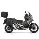 Set complet de genti laterale adventure SHAD TERRA TR40 si topcase din aluminiu SHAD TERRA TR55 PURE negru, incluzand kitul de montaj SHAD HONDA X-ADV 750