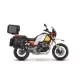 Set complet de genti laterale adventure SHAD TERRA TR40 si topcase din aluminiu SHAD TERRA TR55 PURE negru, incluzand kitul de montaj SHAD MOTO GUZZI V85TT