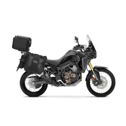   Set complet de genti laterale adventure SHAD TERRA TR40 si topcase din aluminiu SHAD TERRA TR55 PURE negru, incluzand kitul de montaj SHAD HONDA CRF 1000L AFRICA TWIN