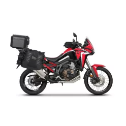   Set complet de genti laterale adventure SHAD TERRA TR40 si topcase din aluminiu SHAD TERRA TR55 PURE negru, incluzand kitul de montaj SHAD HONDA CRF 1100 L AFRICA TWIN