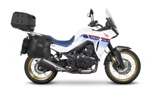 Set genți laterale Adventure SHAD TERRA TR40 si geanta spate SHAD TERRA TR50, incluzand kitul de montaj SHAD HONDA TRANSALP 750