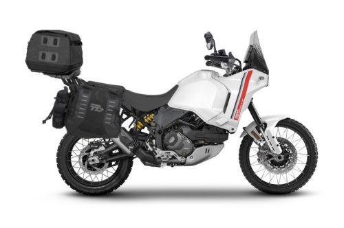 Set of SHAD TERRA TR40 adventure saddlebags and SHAD TERRA rear bag TR50, including mounting kit SHAD DUCATI DESERT X
