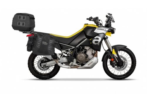 Set of SHAD TERRA TR40 adventure saddlebags and SHAD TERRA rear bag TR50, including mounting kit SHAD APRILIA TUAREG 660