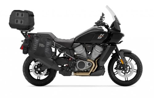 Set of SHAD TERRA TR40 adventure saddlebags and SHAD TERRA rear bag TR50, including mounting kit SHAD HARLEY 1250 PAN AMERICA