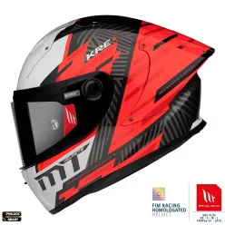 Casca Mt Helmets KRE+ Carbon Brush A5 rosu lucios