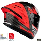 Casca Mt Helmets KRE+ Carbon Brush A5 rosu lucios - 100% carbon - FIM approved - Rosu lucios