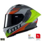 Casca Mt Helmets KRE+ Carbon Projectile D2 gri lucios - 100% carbon - FIM approved - Gri lucios