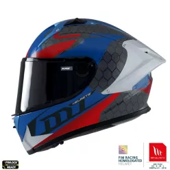 Casca Mt Helmets KRE+ Carbon Projectile D7 albastru lucios