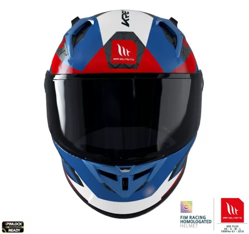 Casca Mt Helmets KRE+ Carbon Projectile D7 albastru lucios
