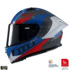 Casca Mt Helmets Kre+ Carbon Projectile D7 Albastru Lucios