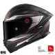 Casca Mt Helmets KRE+ Carbon Kraker C5 rosu mat - 100% carbon - FIM approved - lentila antiaburire Pinlock + viziera neagra cadou - Rosu mat
