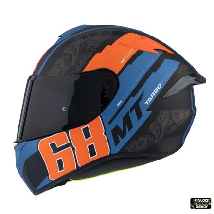 Casca MT Helmets Targo Pro Welcome D4 Portocaliu Fluo Mat