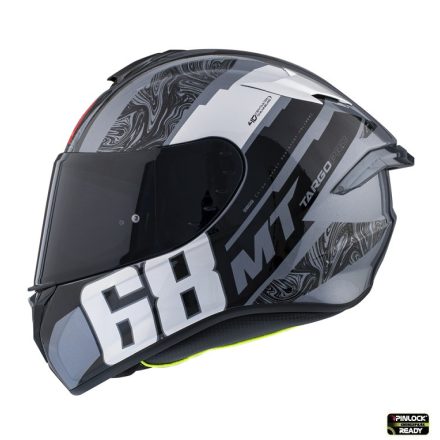 Casca MT Helmets Targo Pro Welcome F2 Gri Lucios