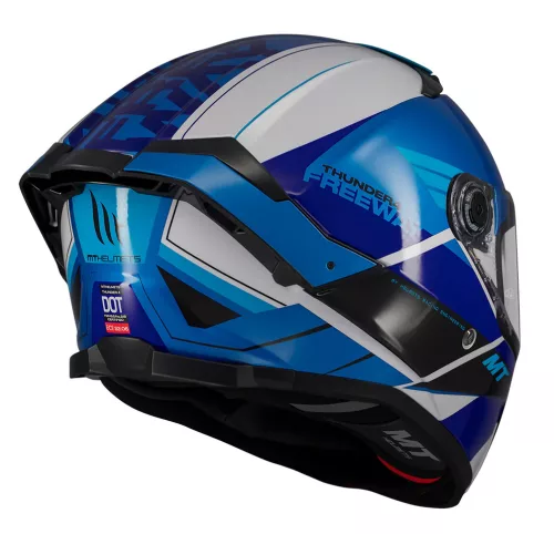 Casca Mt Helmets Thunder 4 SV Freeway A17 albastru lucios