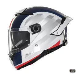   Casca Mt Helmets Thunder 4 SV Treads C7 alb/rosu/albastru lucios
