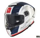 Casca Mt Helmets Thunder 4 SV Treads C7 alb/rosu/albastru lucios - Alb/rosu/albastru lucios