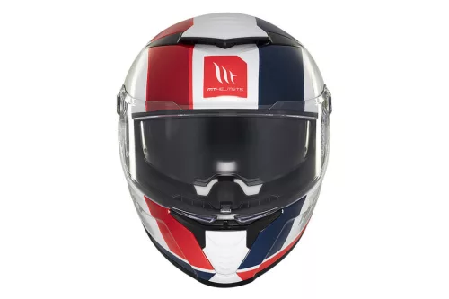 Casca Mt Helmets Thunder 4 SV Treads C7 alb/rosu/albastru lucios
