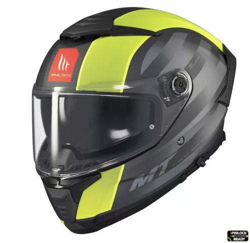 Casca Mt Helmets Thunder 4 SV Treads D3 galben fluor mat