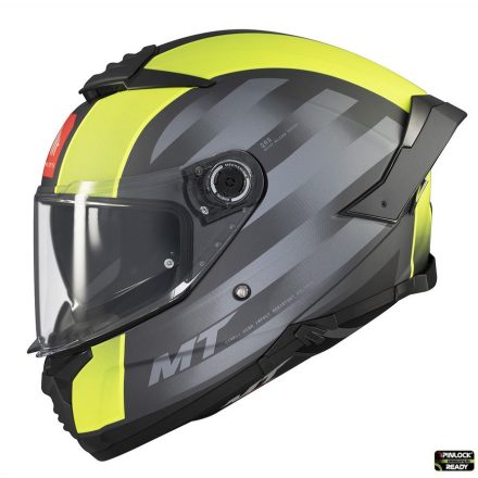 Casca MT Helmets Thunder 4 Sv Treads D3 Galben Fluo Mat