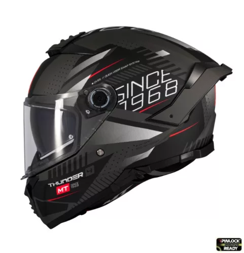 Casca Mt Helmets Thunder 4 SV Luminence D1 negru/gri mat
