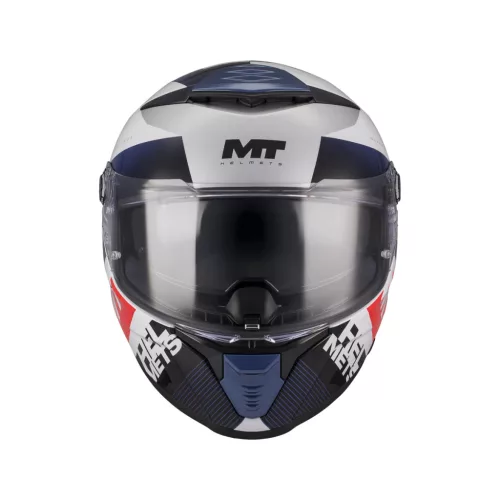 Casca Mt Helmets Thunder 4 SV Waves A17 alb/roșu/albastru