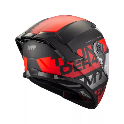 Casca Mt Helmets Thunder 4 SV Waves B5 negru mat/roșu/gri