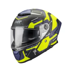   Casca Mt Helmets Thunder 4 SV Lumex B27 negru mat/galben fluo/albastru