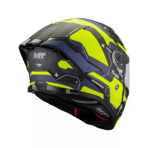 Casca Mt Helmets Thunder 4 SV Lumex B27 negru mat/galben fluo/albastru