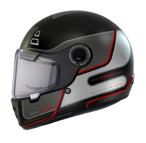 Casca Mt Helmets Jarama Baux E15 rosu fluor mat