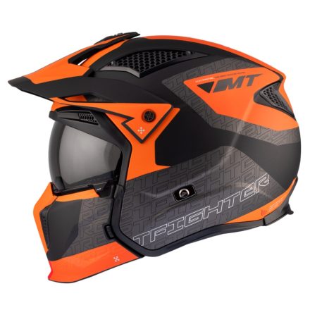 Casca MT Helmets Streetfighter Sv S B4 Totem Portocaliu Mat