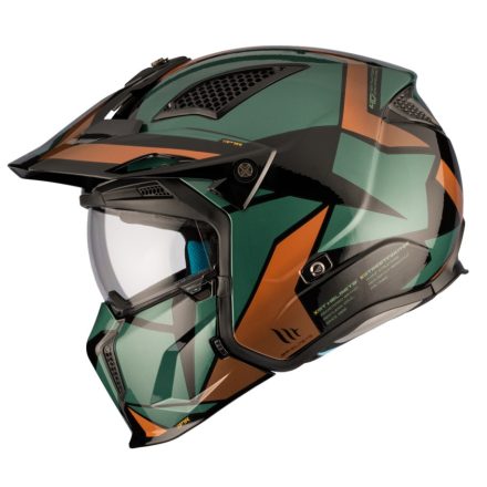 Casca MT Helmets Streetfighter Sv S P1R A9 Verde Lucios