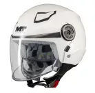 Casca Mt Helmets Lite Kids Pure A0 alb lucios