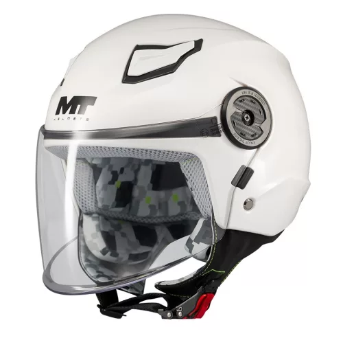 Casca Mt Helmets Lite Kids Pure A0 alb lucios
