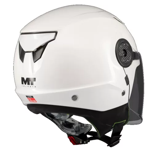 Casca Mt Helmets Lite Kids Pure A0 alb lucios