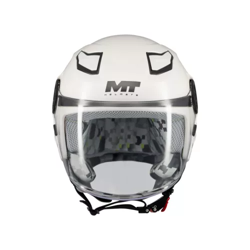 Casca Mt Helmets Lite Kids Pure A0 alb lucios