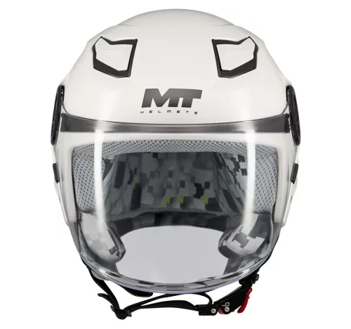 Casca Mt Helmets Lite Kids Pure A0 alb lucios