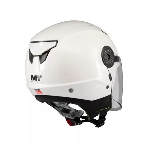 Casca Mt Helmets Lite Kids Pure A0 alb lucios