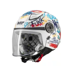 Casca Mt Helmets Lite Crew A5 alb lucios