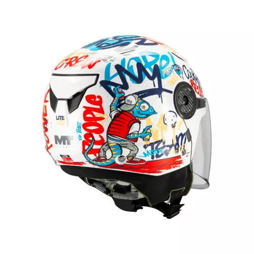 Casca Mt Helmets Lite Crew A5 alb lucios