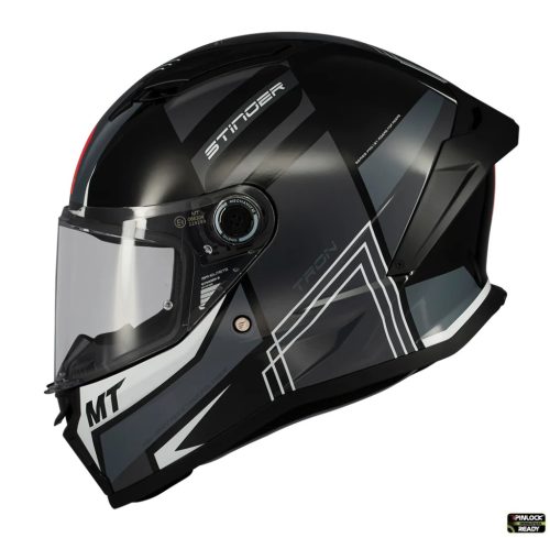 Casca MT Stinger 2 Tron B12 negru/gri lucios  MT-V-28B - Negru/gri lucios